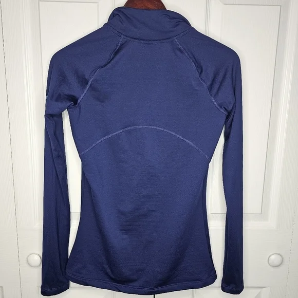 Nike Pro Women's Hyperwarm Half Zip Pullover Navy Size M - Picture 2 of 9